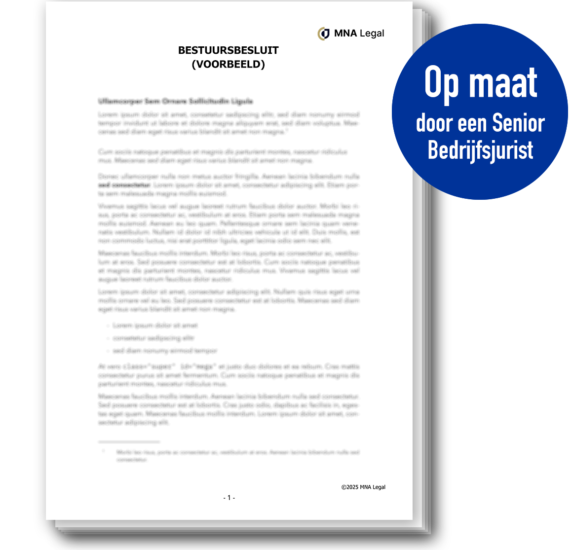 Bestuursbesluit opstellen op maat €400,-