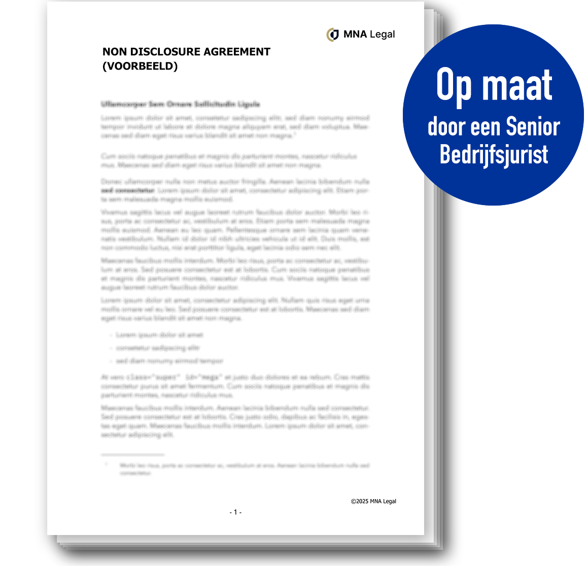 Geheimhoudingsovereenkomst opstellen op maat €900,-